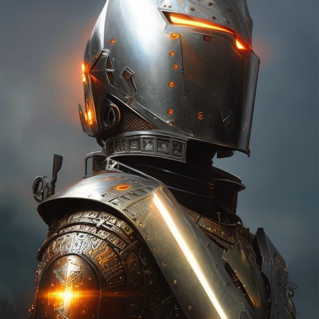 Dieselpunk Knight - AI Generated Artwork - NightCafe Creator