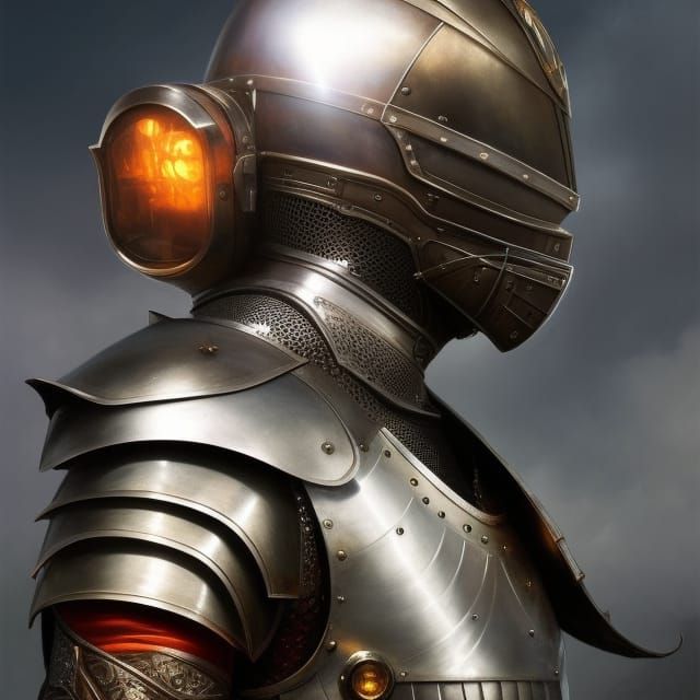 Dieselpunk Knight - AI Generated Artwork - NightCafe Creator