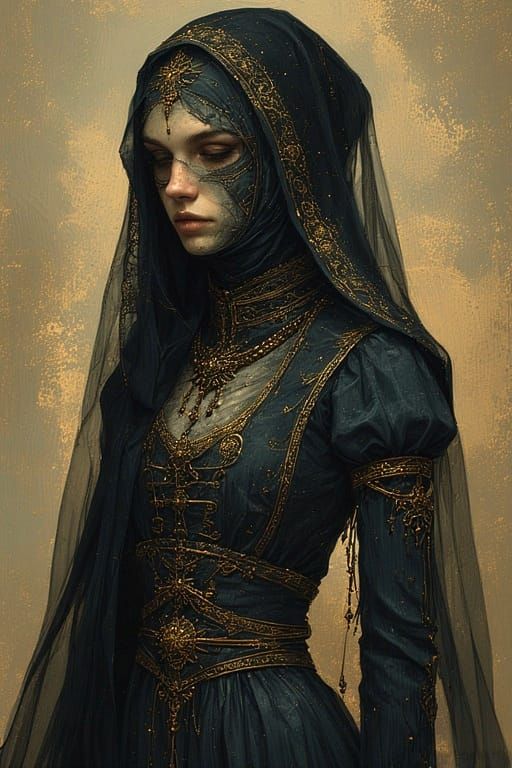 Mysterious woman portrait  (🤖Mega 5%)