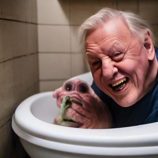 Sir David Attenborough with a Ghoulie.