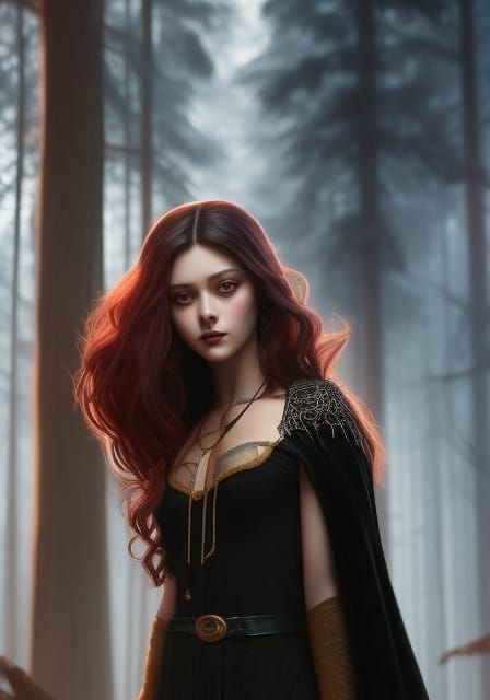 Witch with black hair 21