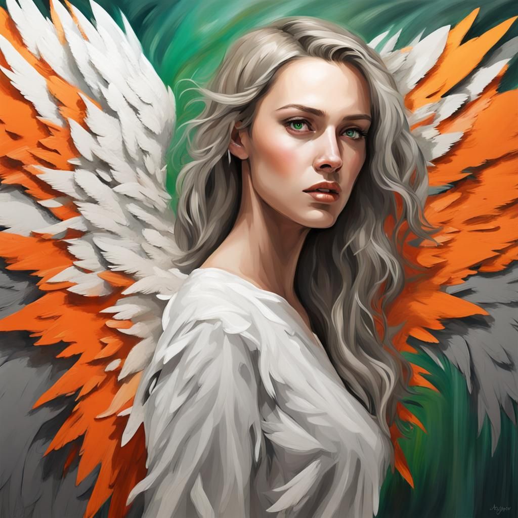 White Winged Angel AI Generated Artwork NightCafe Creator