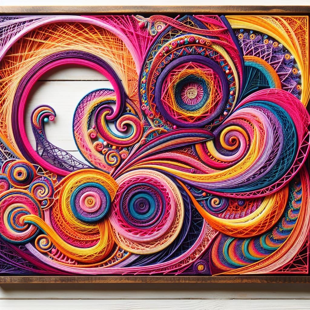 String art creation AI Generated Artwork NightCafe Creator