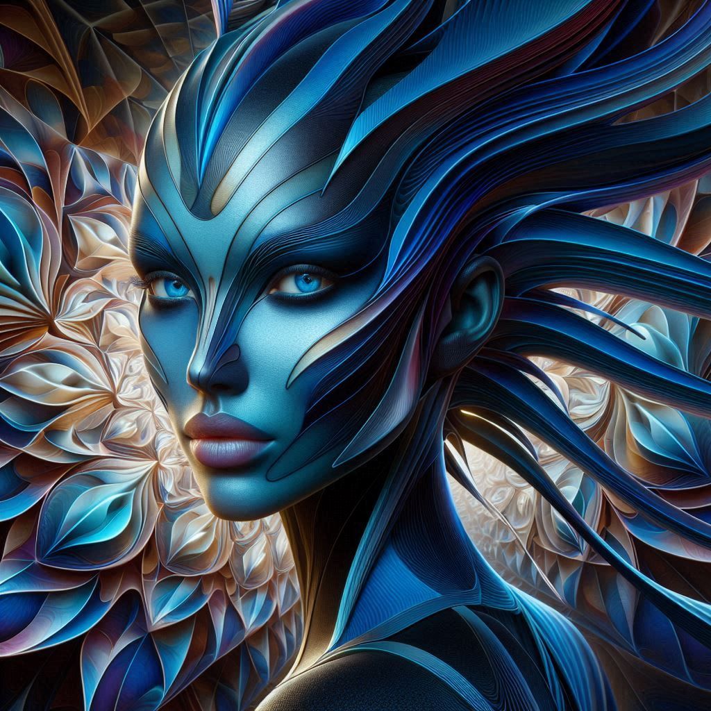 Portrait of an extraterrestrial Woman