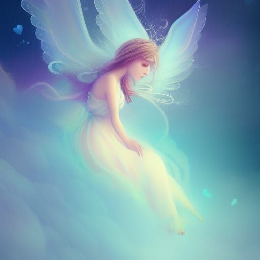 🤍 Little Angel in Training 🤍 - AI Generated Artwork - NightCafe Creator