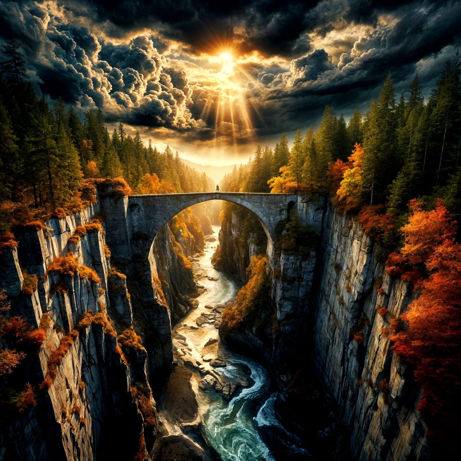 standing in the middle