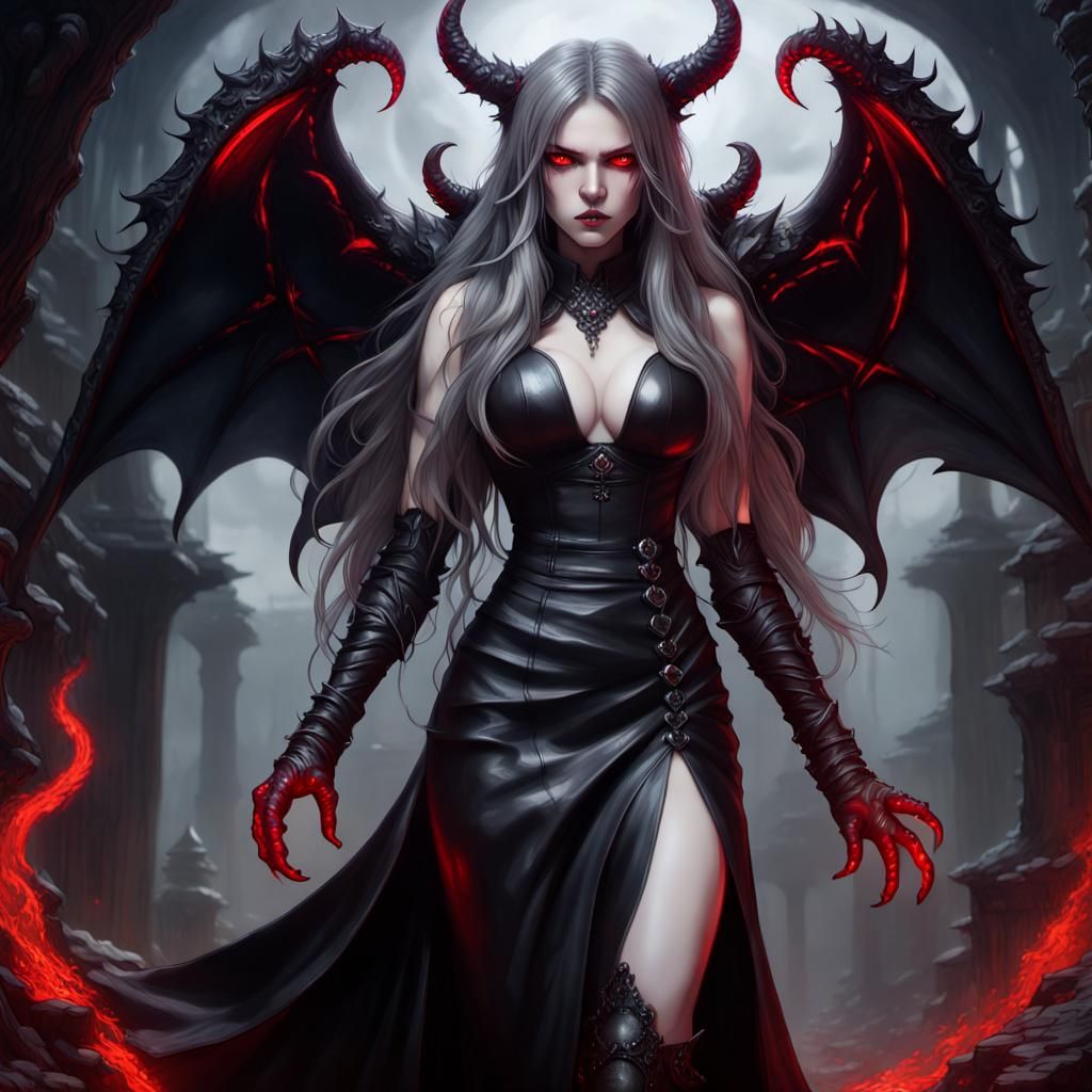 woman demon - AI Generated Artwork - NightCafe Creator