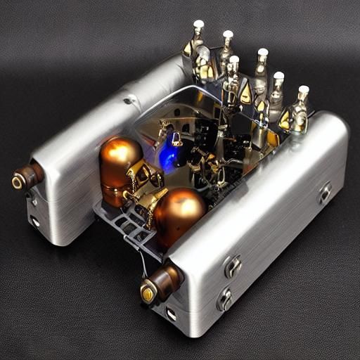 modern steampunk stereo amplifier - AI Generated Artwork - NightCafe ...