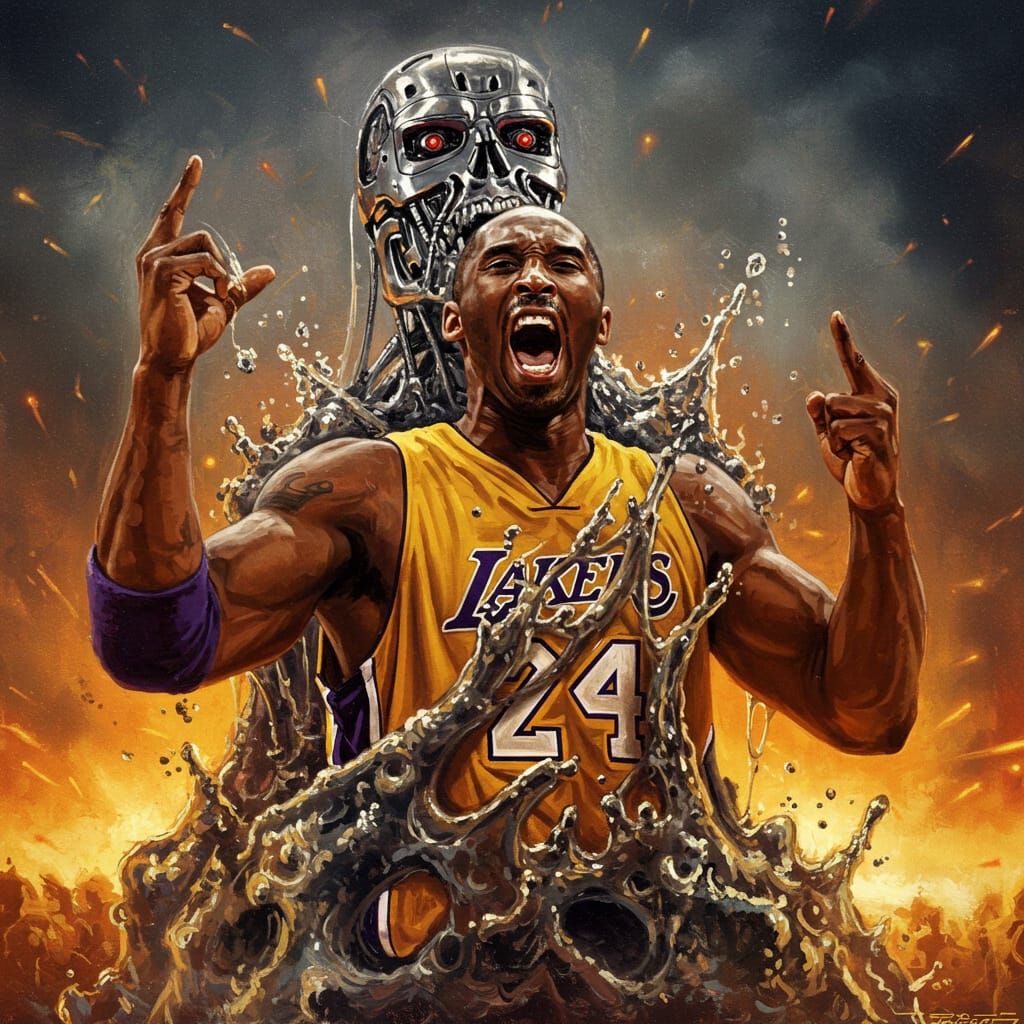 Kobe Bryant Giving A Salute Los Angeles Lakers