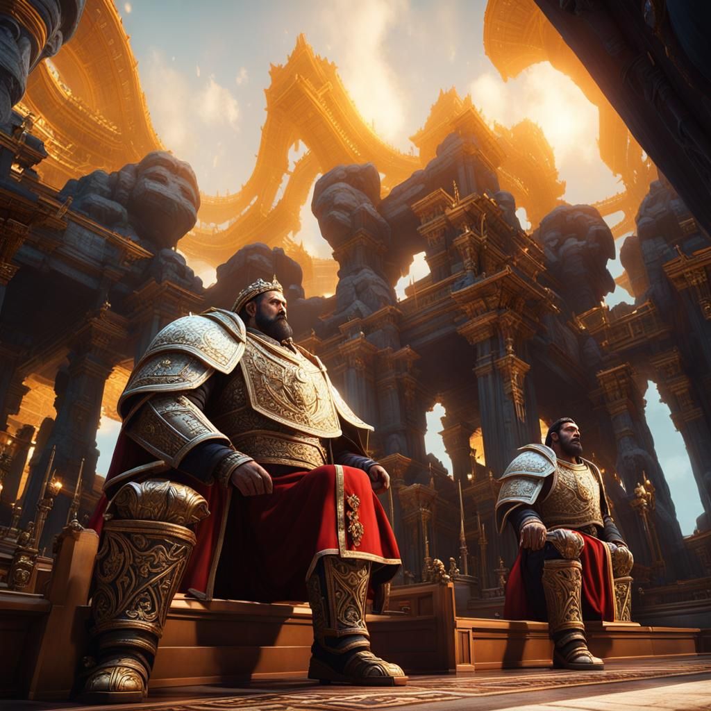 The giants, known for their imposing nature, lowered their h...