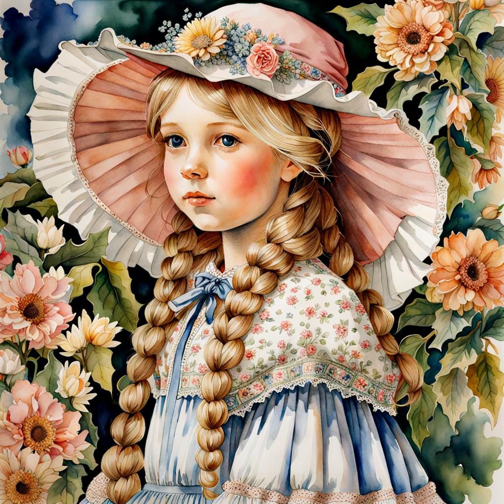 Vintage Prairie Girl - AI Generated Artwork - NightCafe Creator