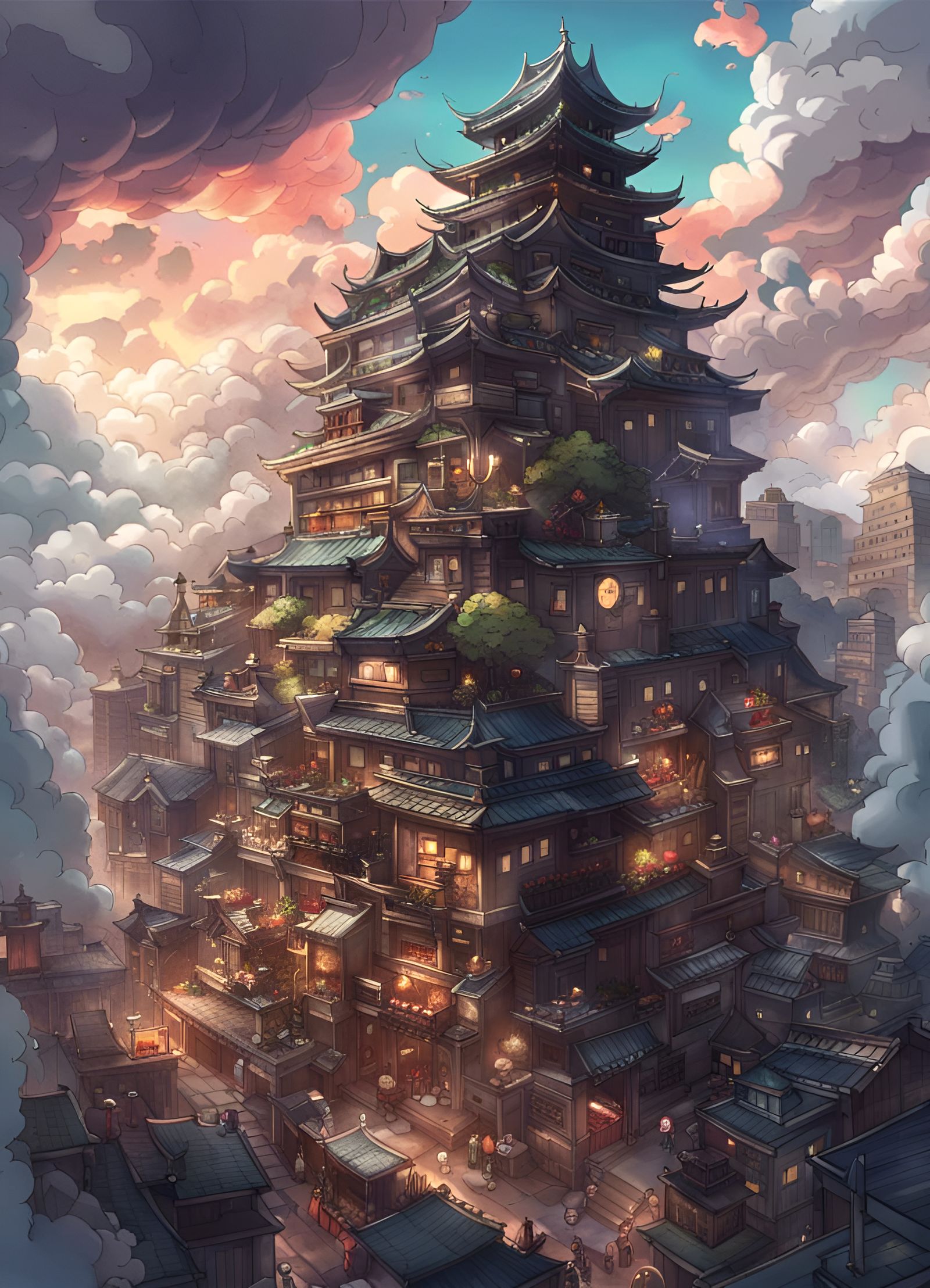 A town in the clouds