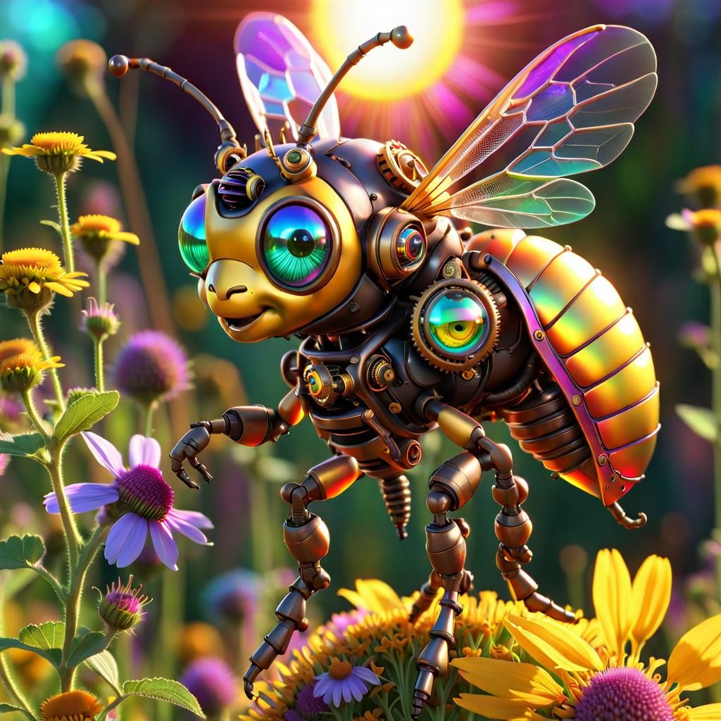 Futuristic NanoBot Pollinator Bee 🐝 - AI Generated Artwork - NightCafe ...