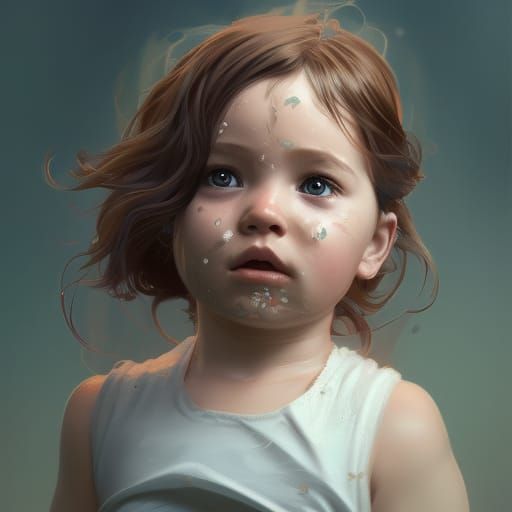 Baby with a dog