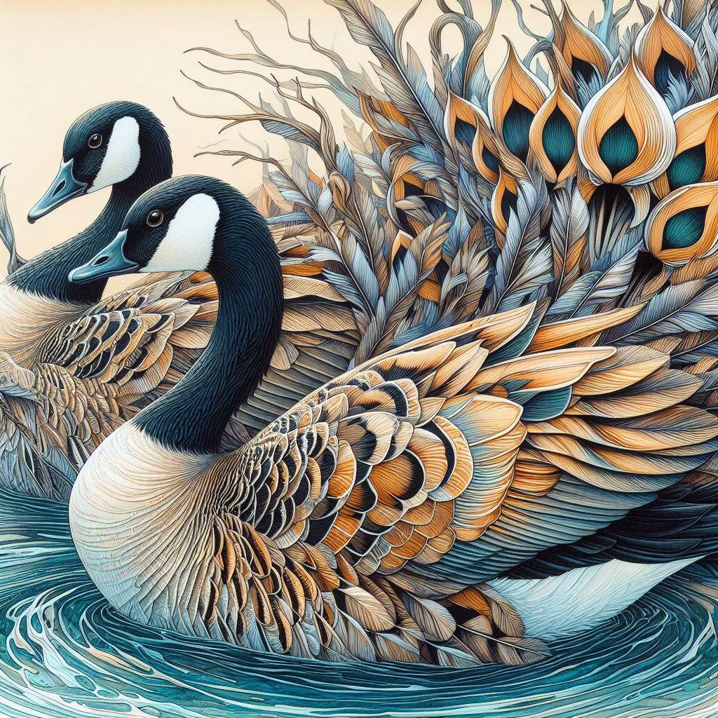 Rare Peacock Goose