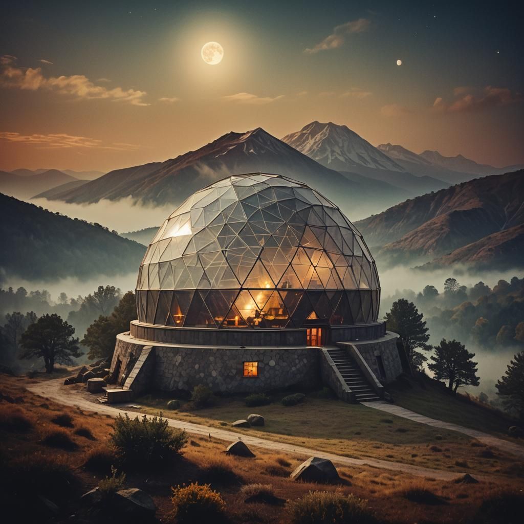 A geodesic dome