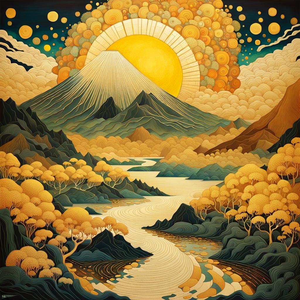 Golden Volcano  by @JollyNewt