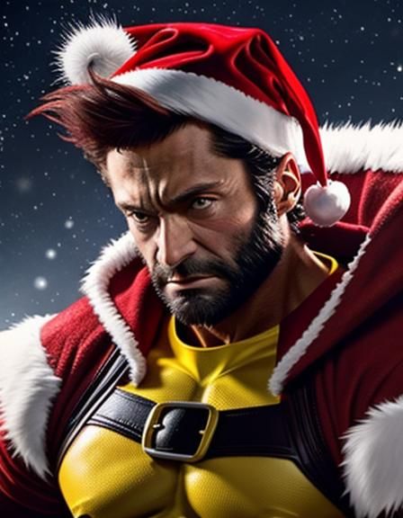 Wolverine as Santa Claus - AI Generated Artwork - NightCafe Creator