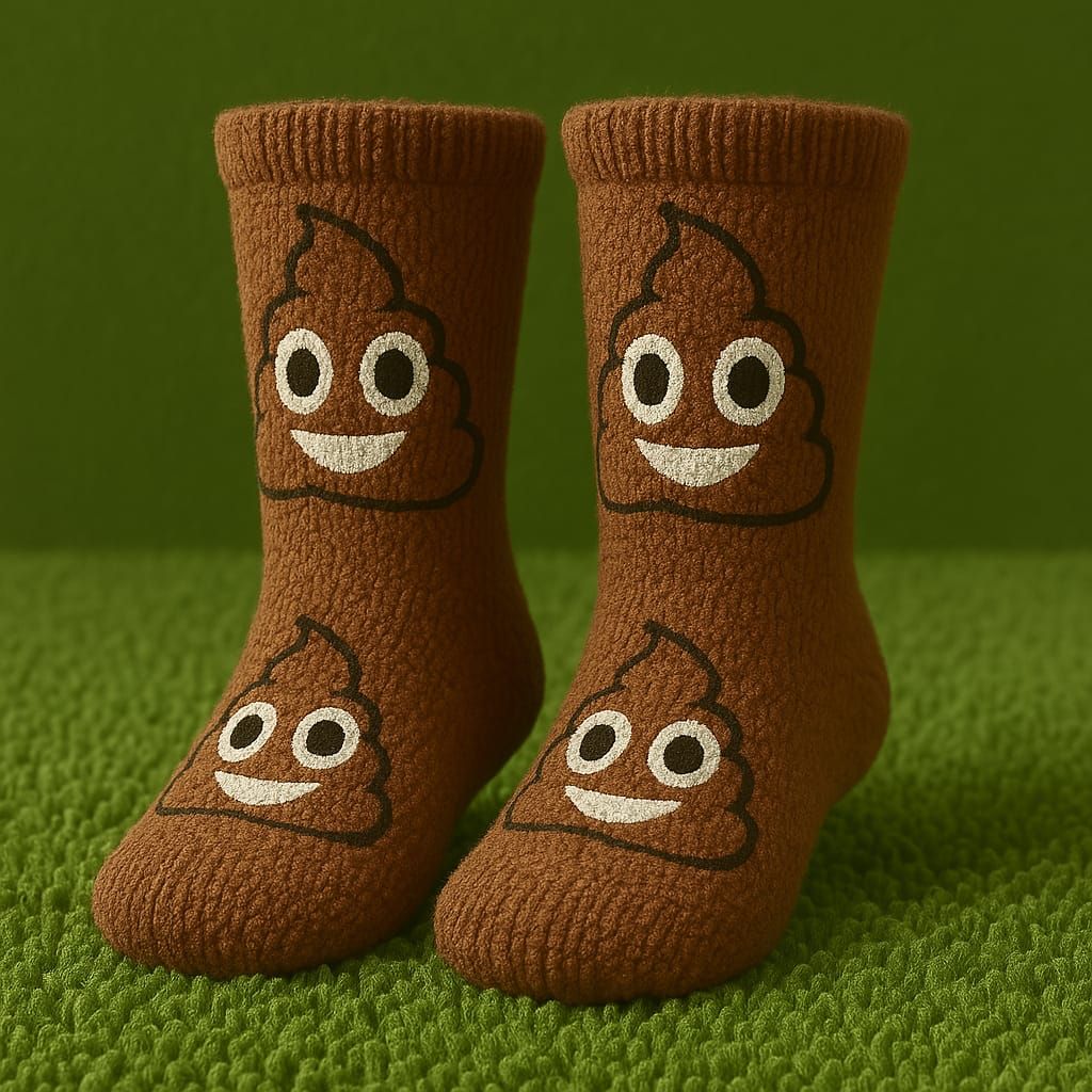 💩socks on lawn carpet