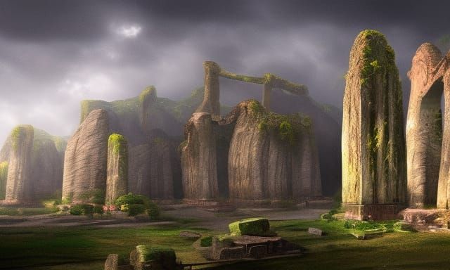 Megalithic City - Ai Generated Artwork - Nightcafe Creator