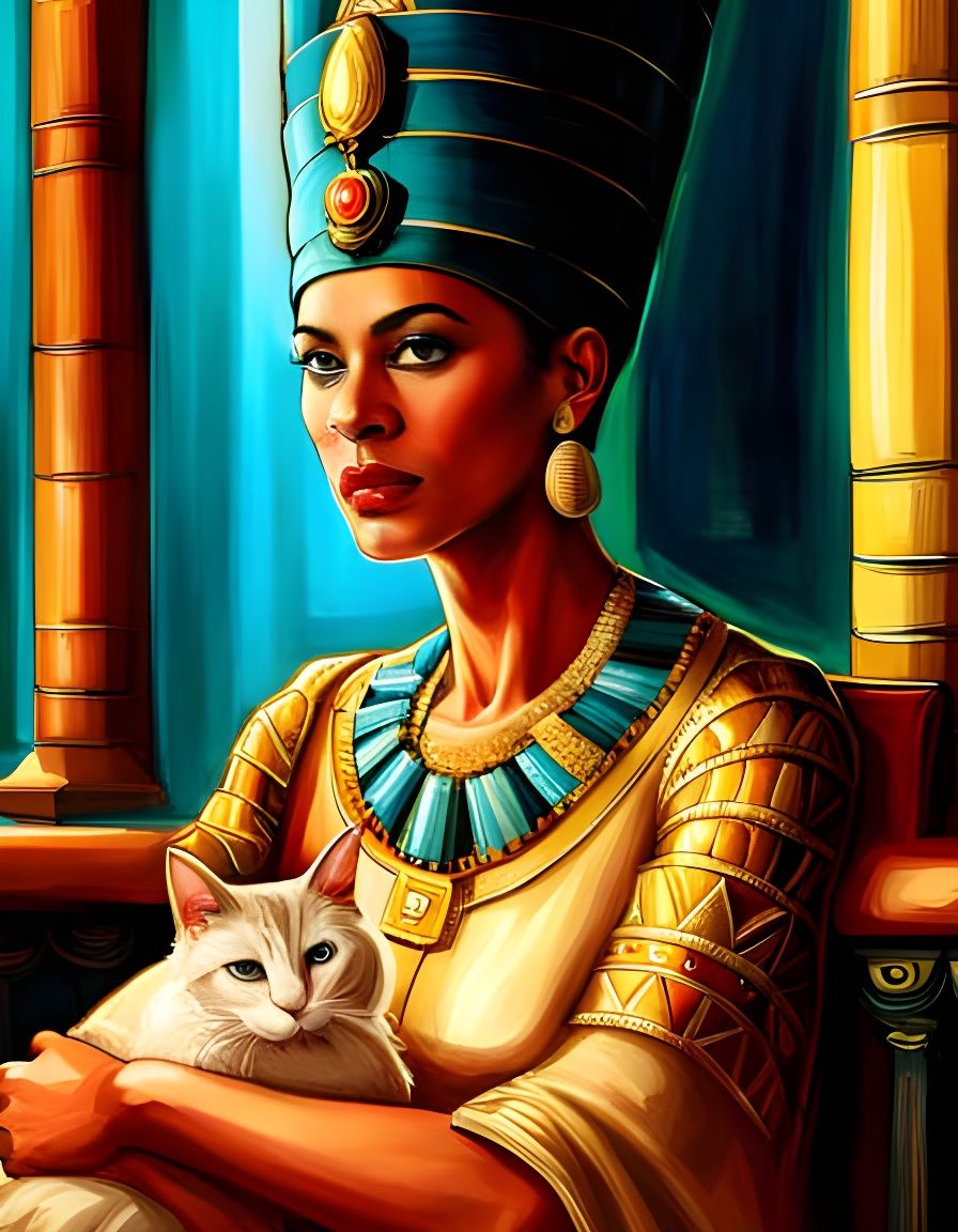 Queen Nefertiti and Companion   by @Sharonjoy