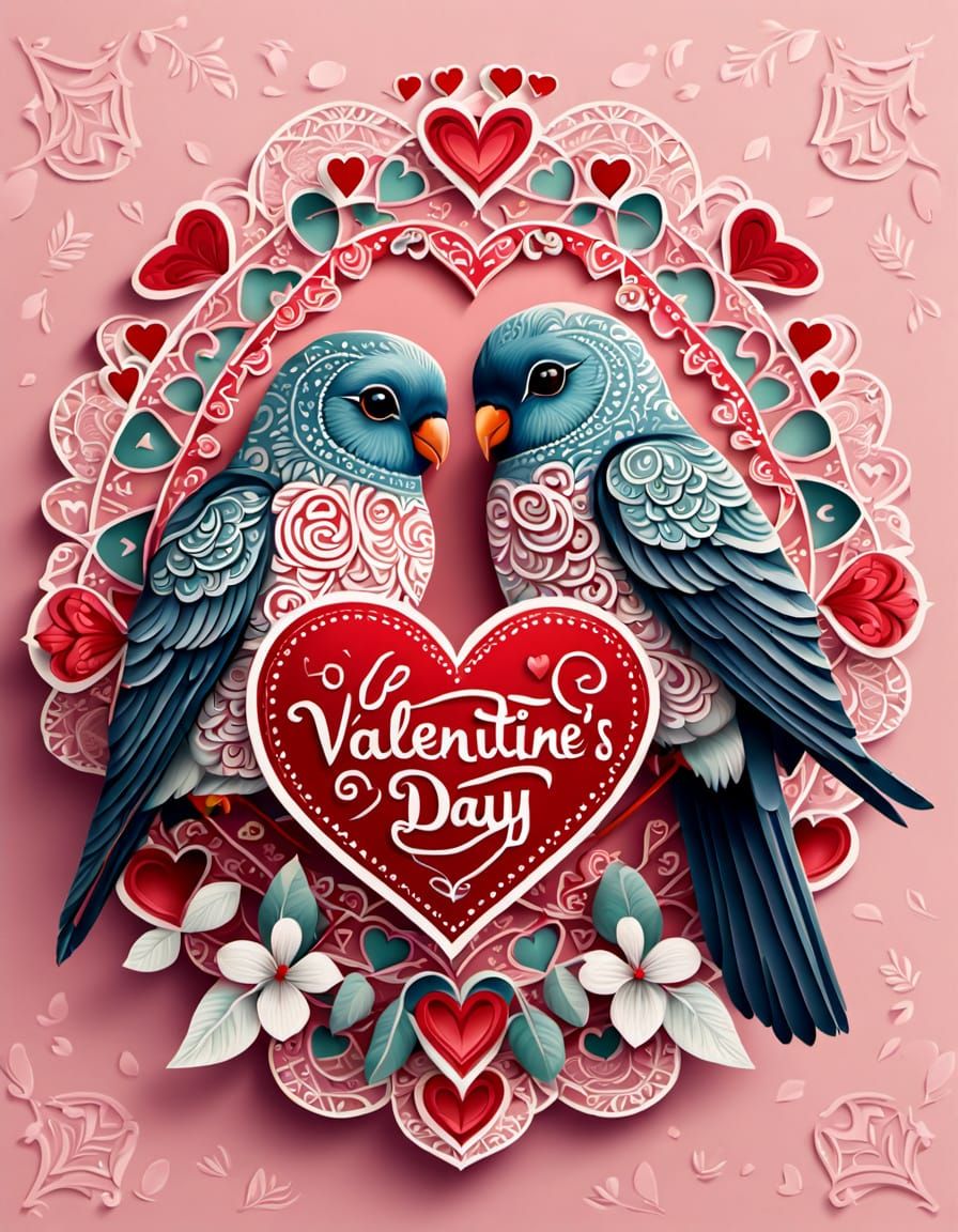A Lovebirds Valentine's card.  by @proofman