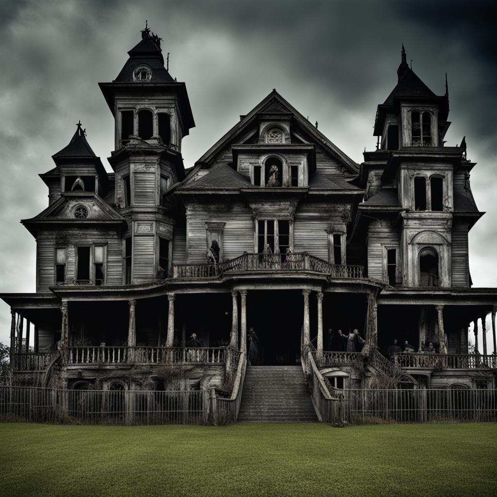 Biggest Haunted house ever - AI Generated Artwork - NightCafe Creator