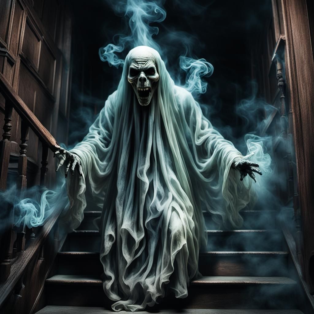 Spectre on the staircase  by @RedPixie