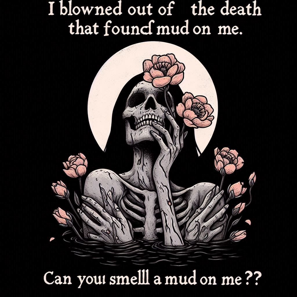 i bloomed out of the death that found me. can you still smel...