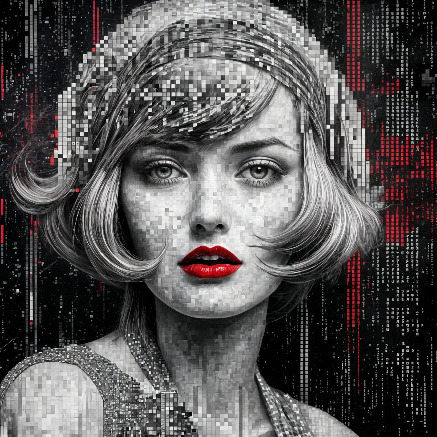 Glitch Art Blondie!  by @Nikko P