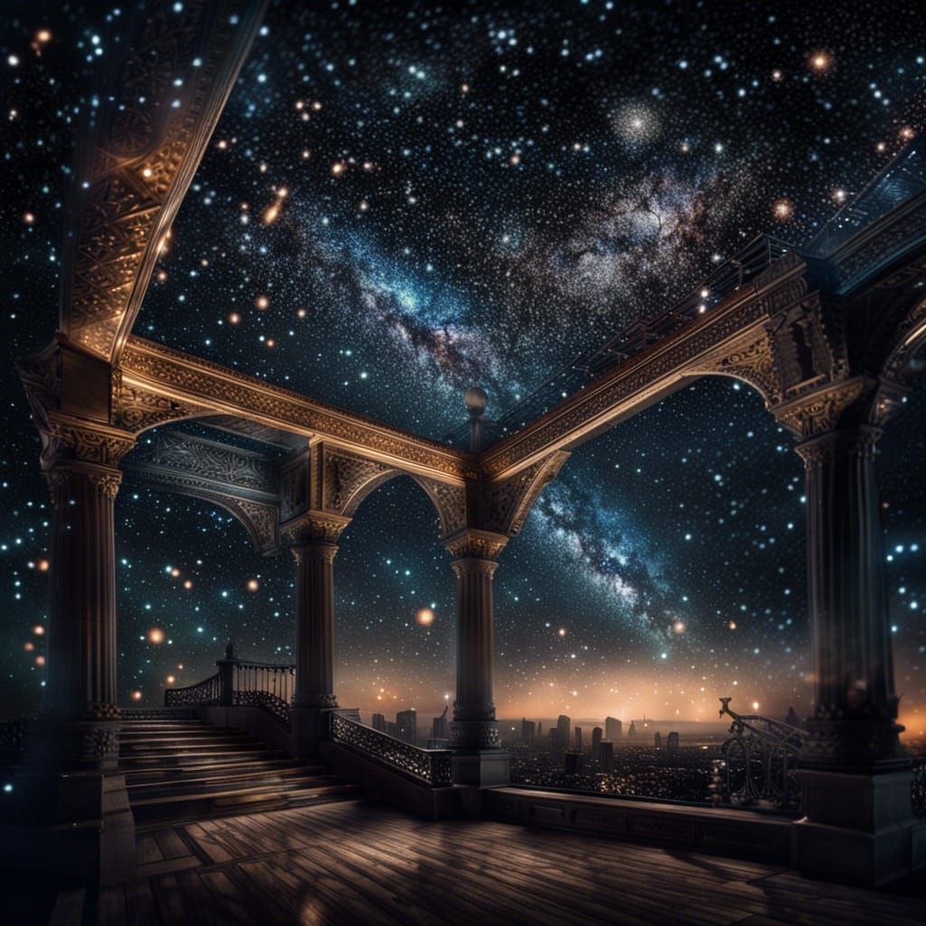 Sky full of glittering stars