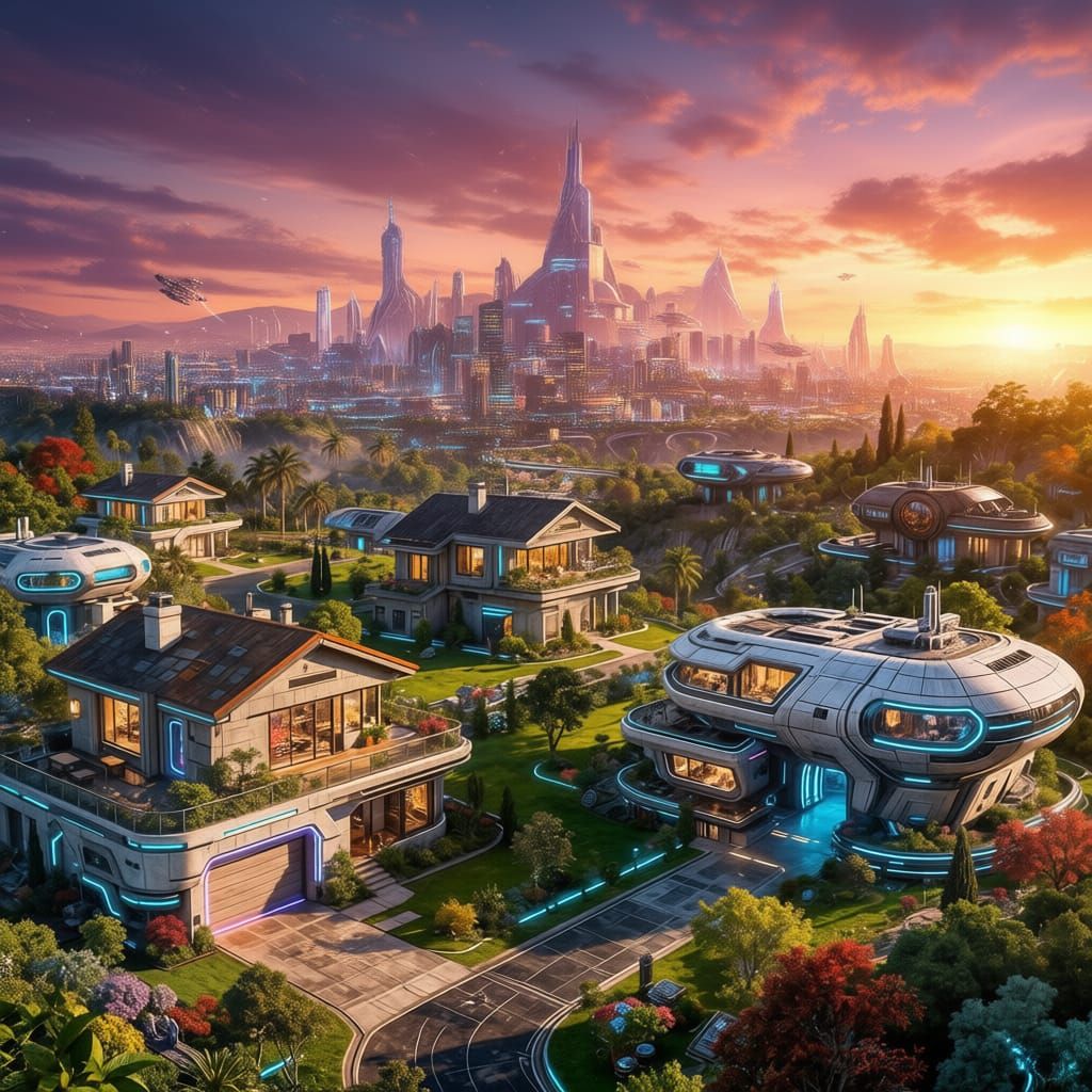 A colossal futuristic city with japanese style 