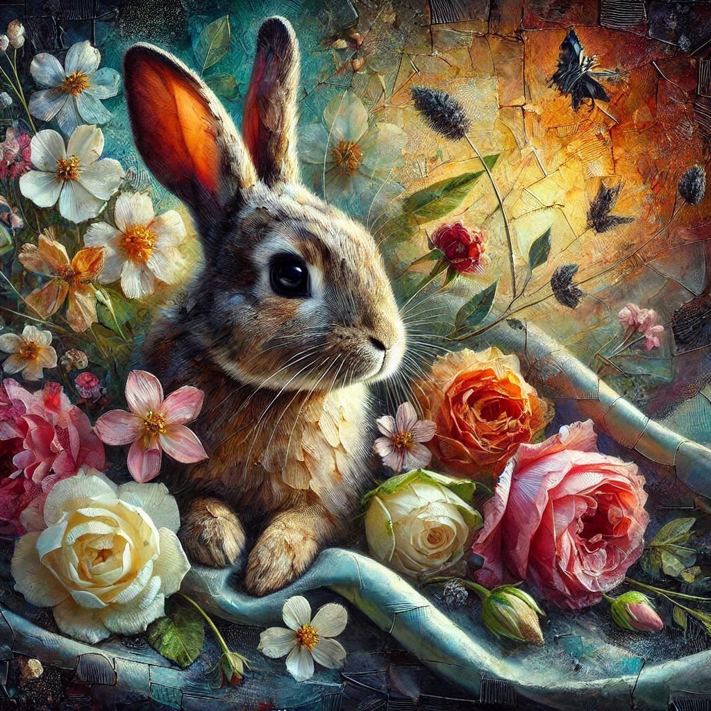Bunny in Flowers