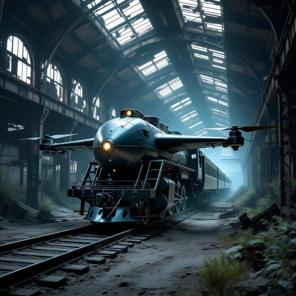 A lone warrior, clad in salvaged cybernetic armor, navigates a rain-slicked, neon-drenched alleyway in a decaying metropolis. Graffiti cover... - Start Image 1