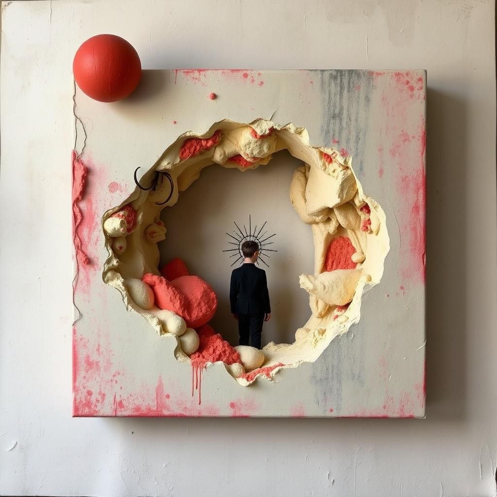 Surrealist Zone with Chalk Dust and Plaster