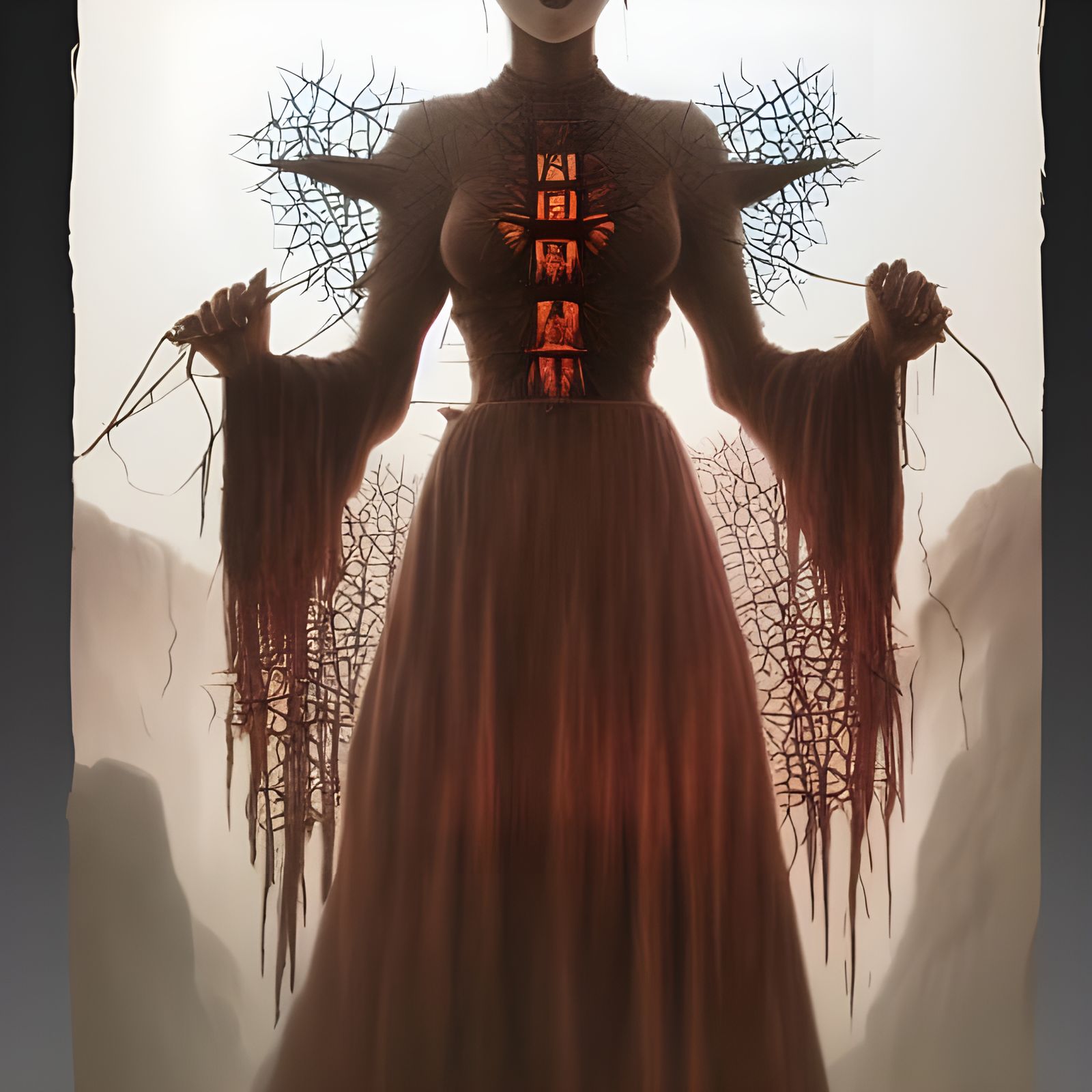 Hellraiser Hell Priestess full body. intricately detailed hy...