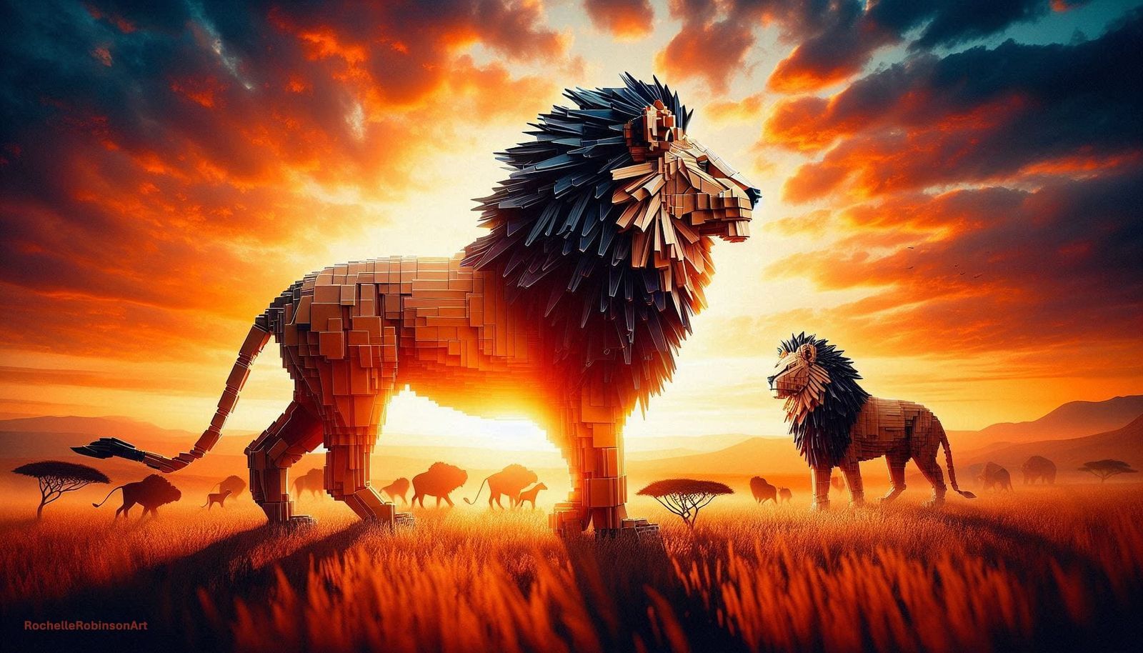A Lion - Lego Art