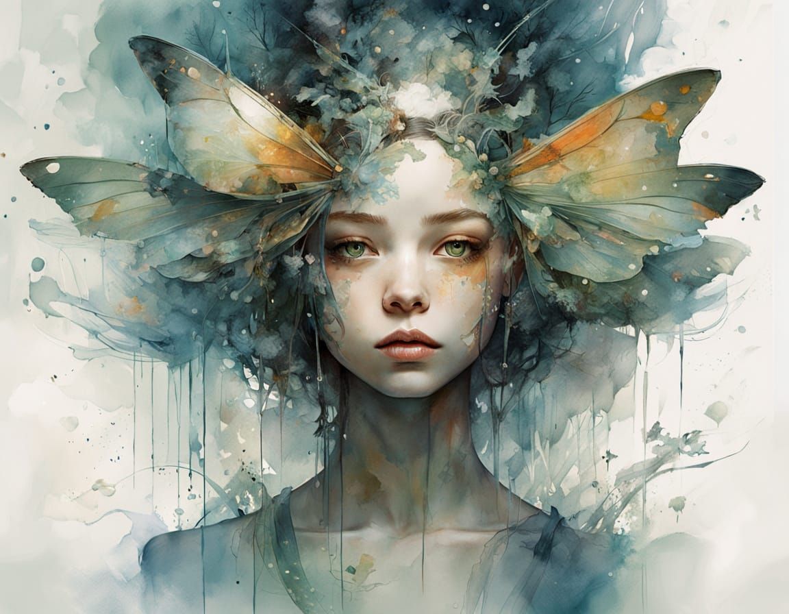   Asymmetrical portrait from another dimension 