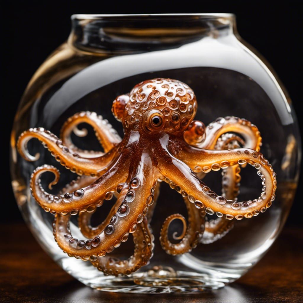 Blown glass octopus  by @That cinema teacher