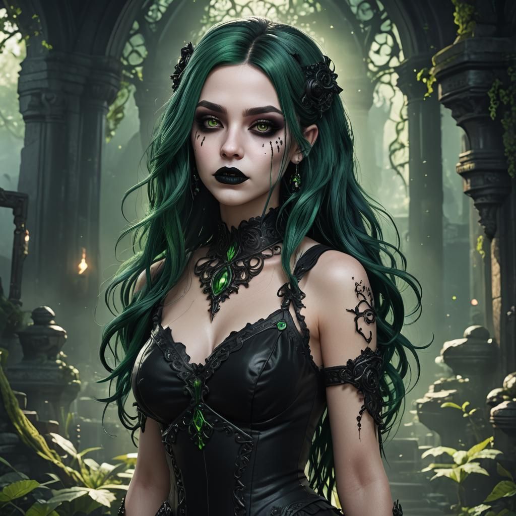Wistful Green Goddess