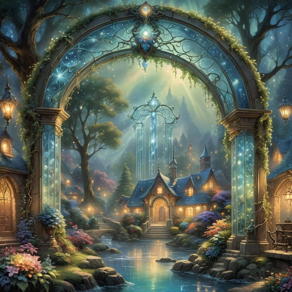 Magic village - AI Generated Artwork - NightCafe Creator