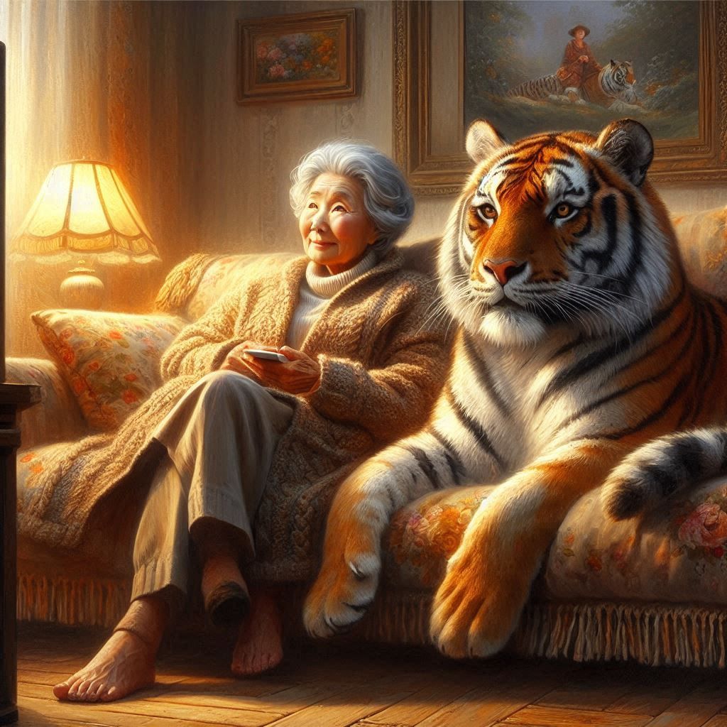Grandma and her Tiger