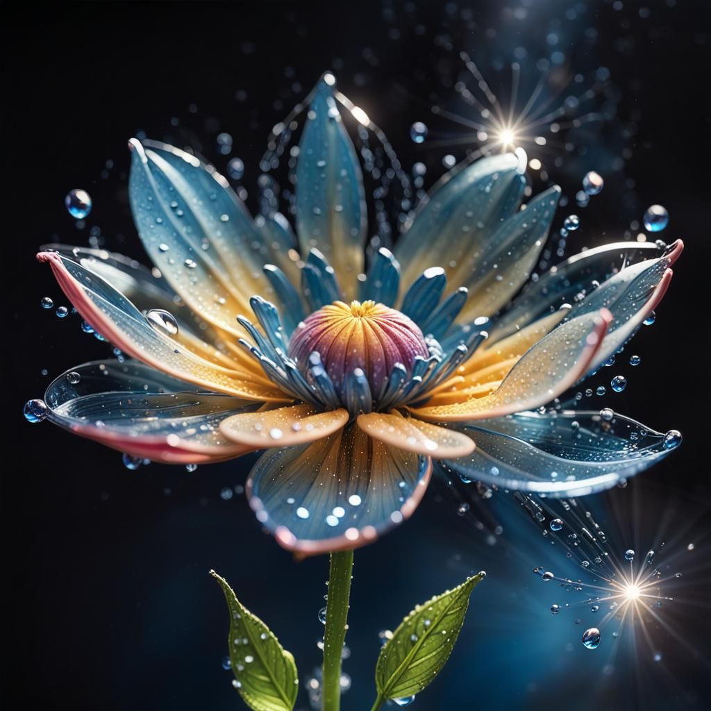 Glistening flower  by @Skyangel