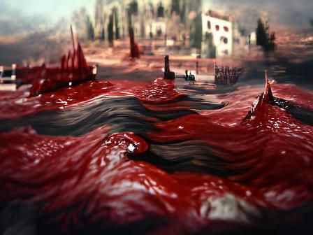 Drowning in Blood matte painting