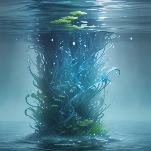 Water Elementals, made entirely of liquid, liquid elements a...
