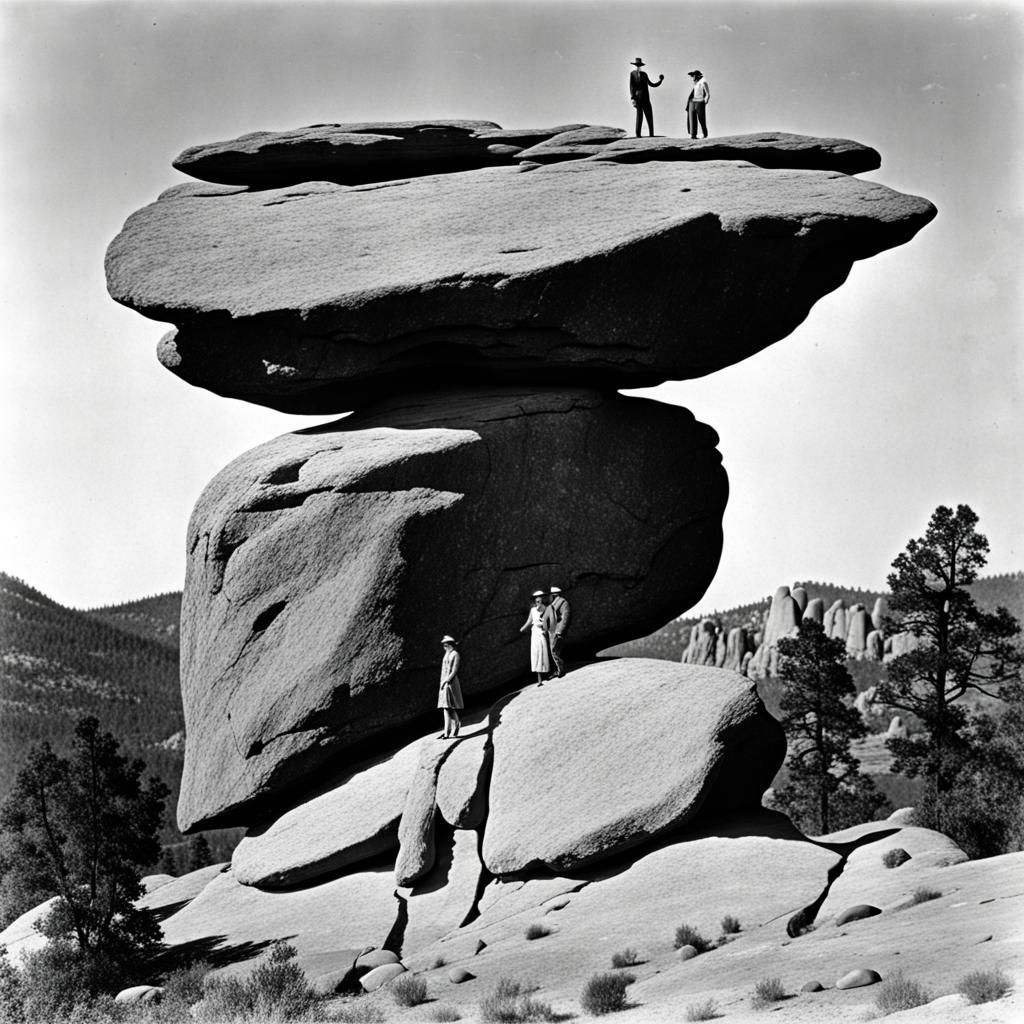Balanced Rock in the Garden of the Gods, Colorado Springs, C...