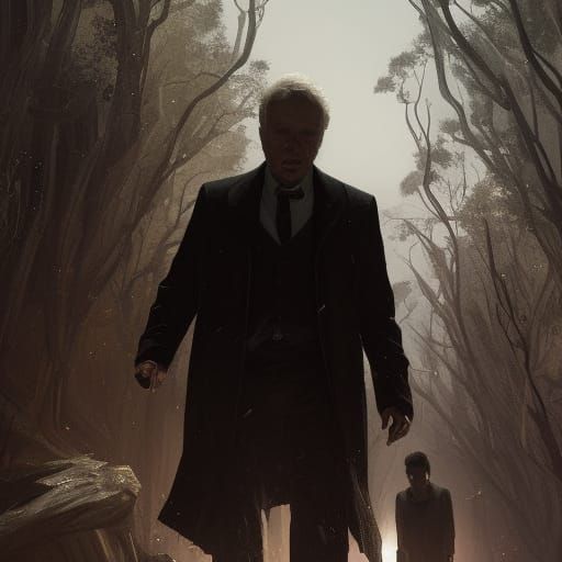 Doctor Robert Ford meeting the man in black WESTWORLD