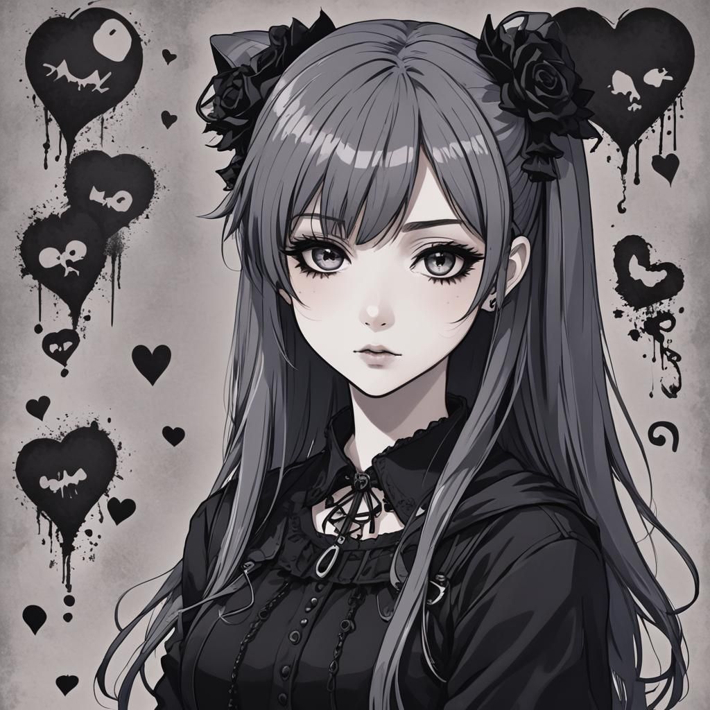 Ariana as a goth emo girl who thinks she’s not emo but reall...