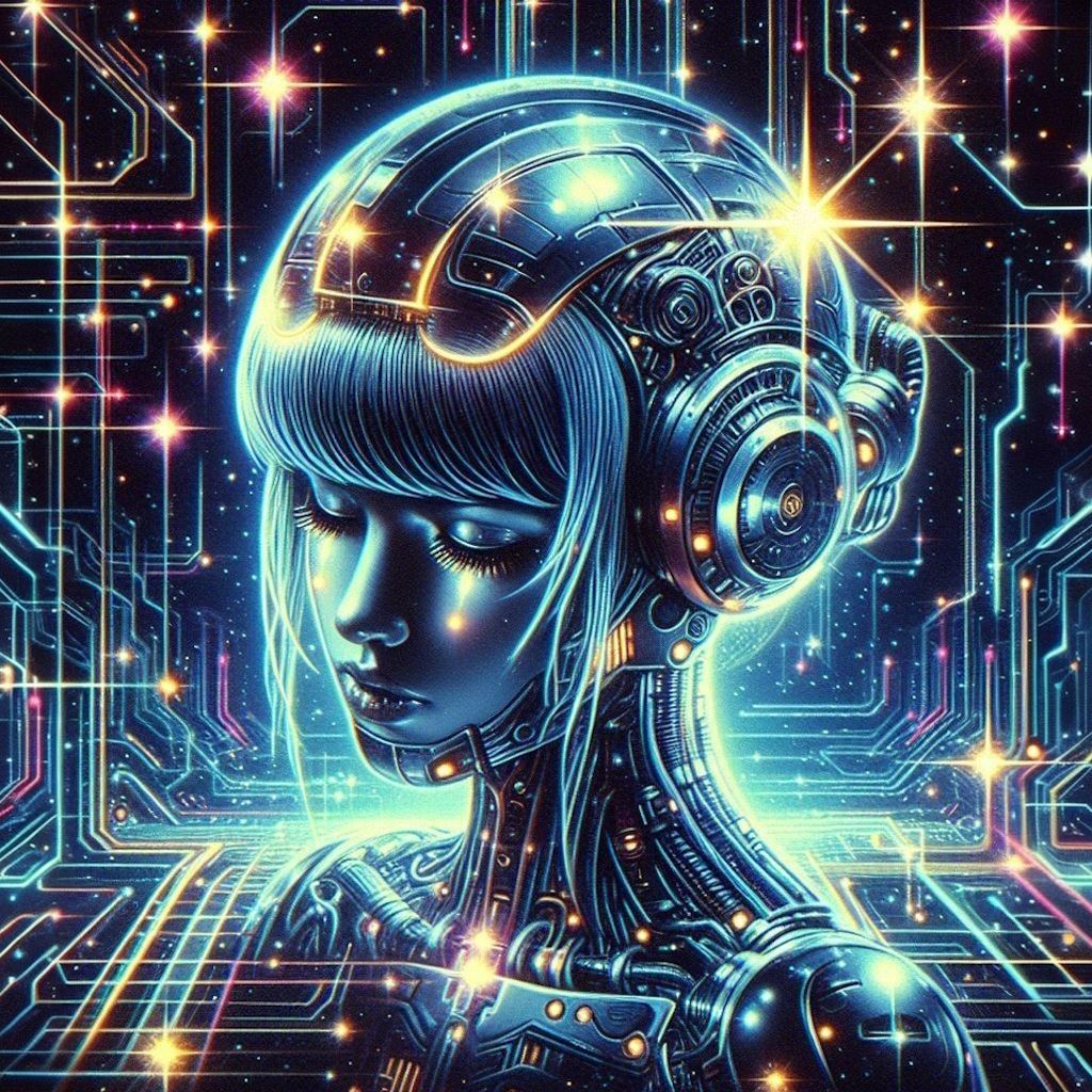 hajime sorayama cyberpunk retro 80s sci-fi futurism, neon ci...
