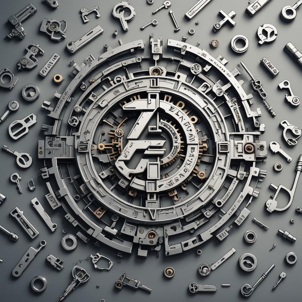 unreal mechanical logo of what the zinc key represents, with...